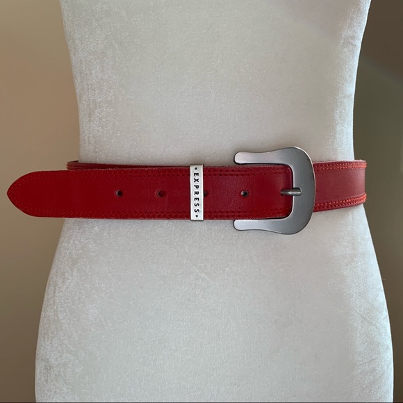 Vintage Accessories - Vintage Limited Express Red Leather Belt